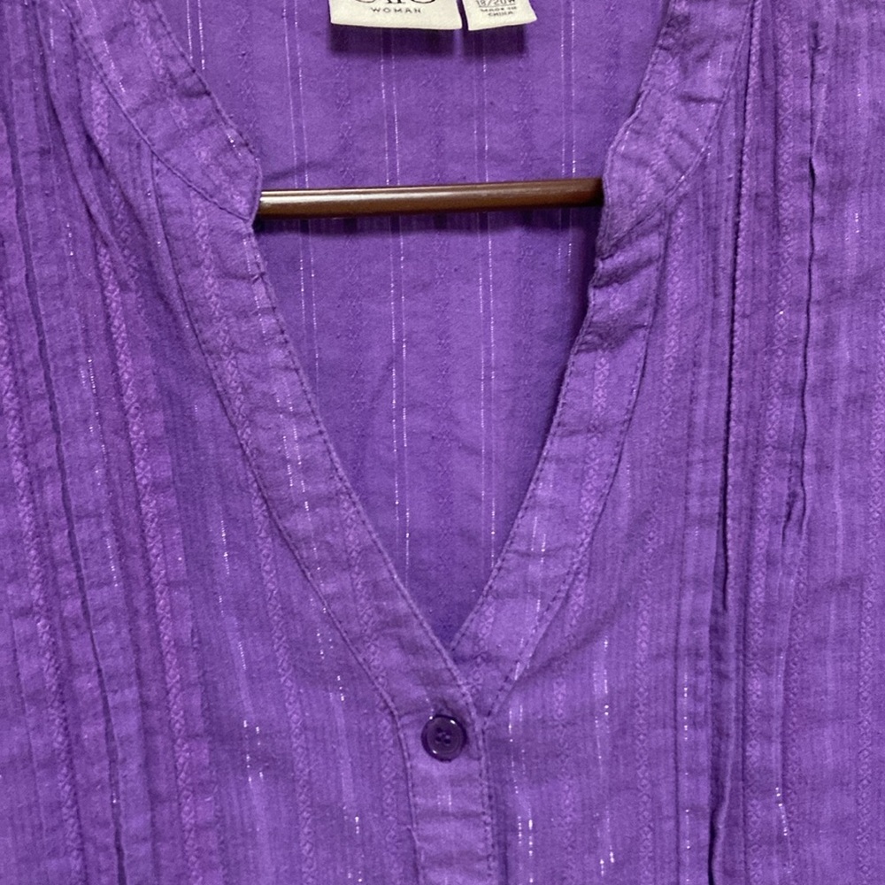 3/$20…bundle and save …
Cute purple 18/20 button down - Picture 3 of 7